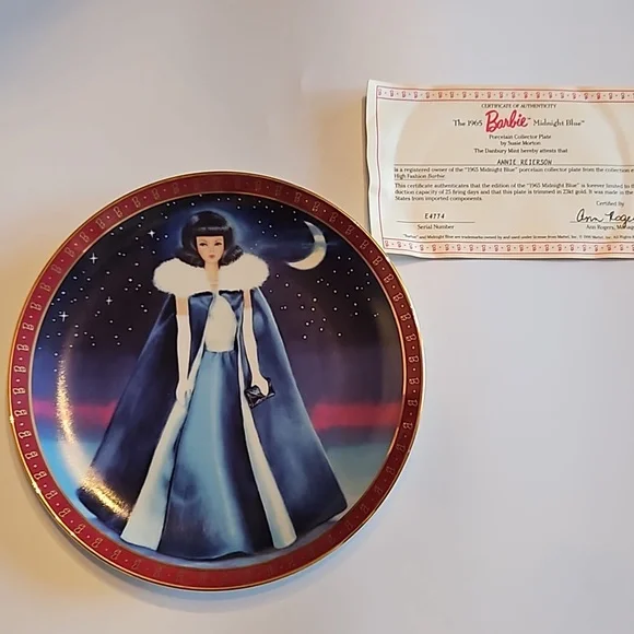 Midnight Blue High Fashion Barbie Collectible Plate - Picture 2 of 3